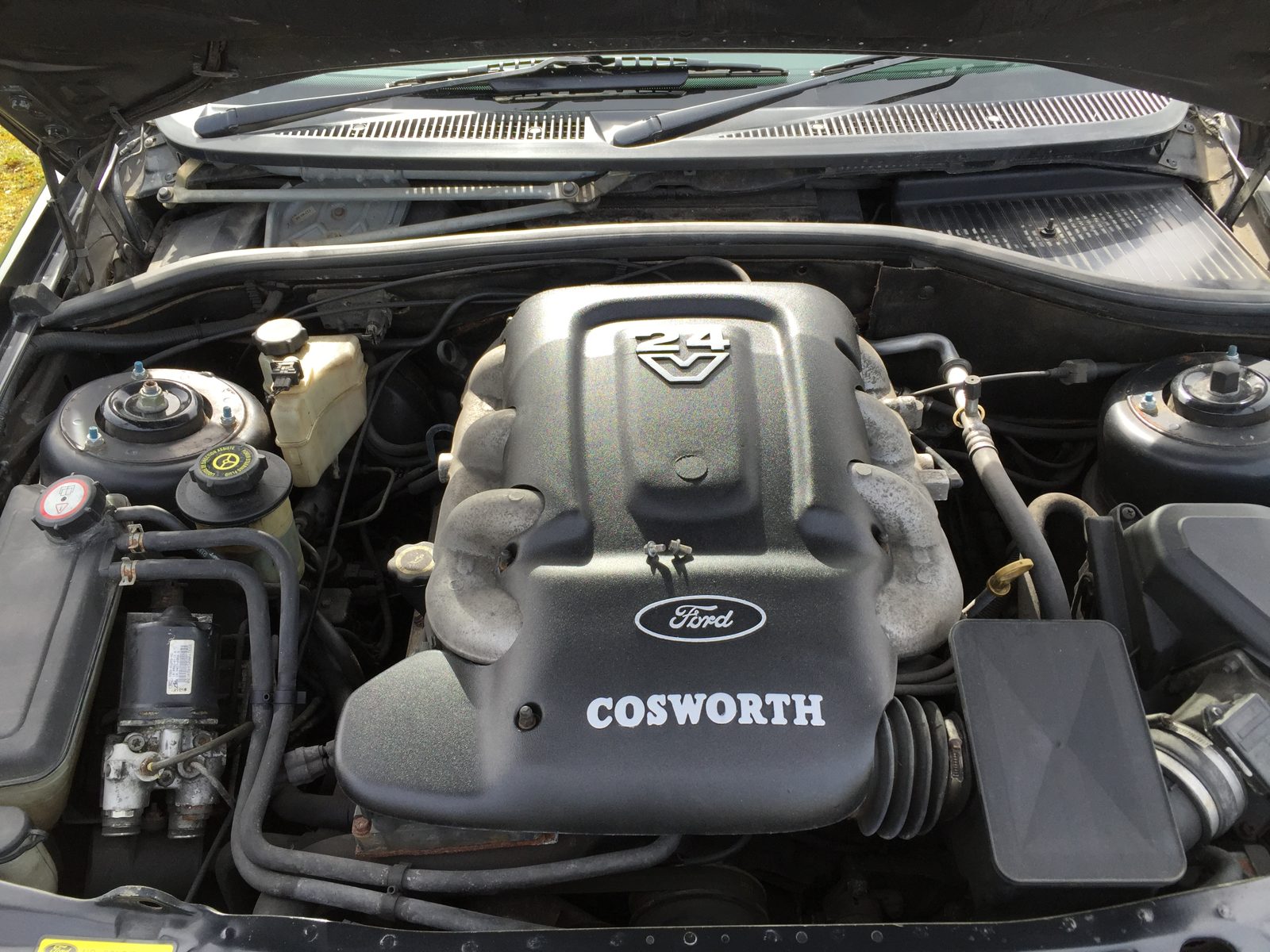 The Cosworth engine in the bay